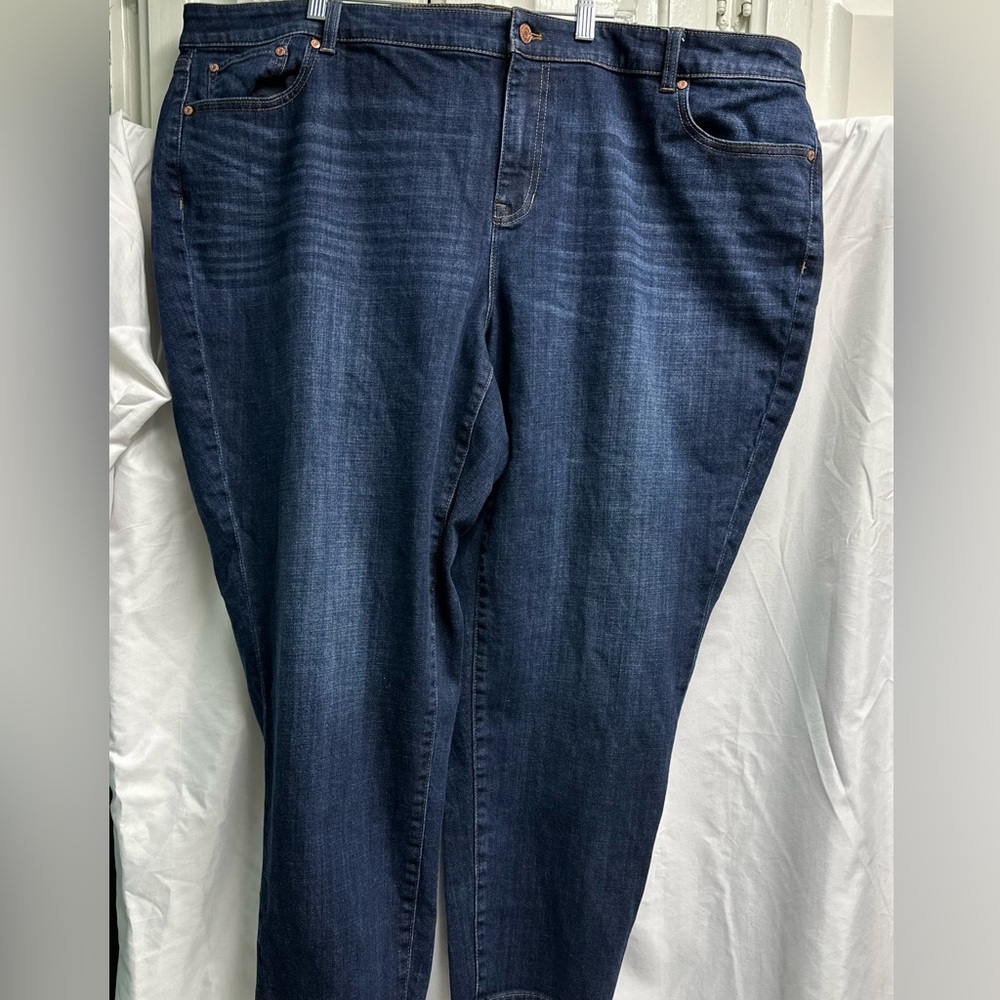 Talbots Flawless Girlfriend Jeans Sz 24W Plus Relaxed Leg Ankle Length